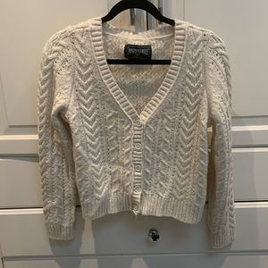 American Eagle Cable Knit Cropped Cardigan